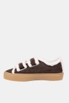 INUIKII sneakersy Shearling Low Velcro 35202-050 ciemno brązowe