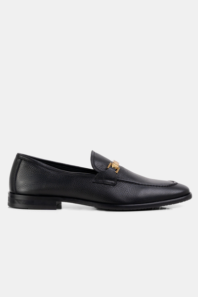 Baldinini Loafersy skórzane U3A160BORK0000 Czarne