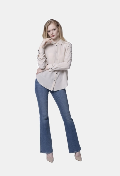 PINKO koszula jedwabna Crackers beżowa