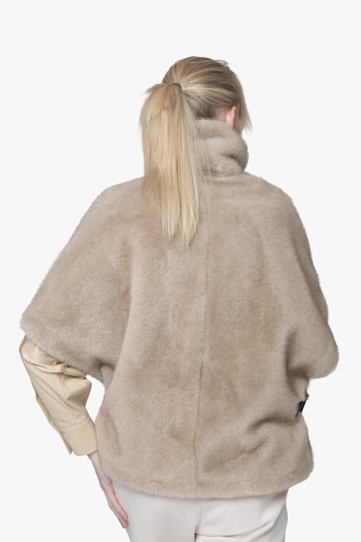 PINKO kamizelka Comodino Cape Coat beżowa