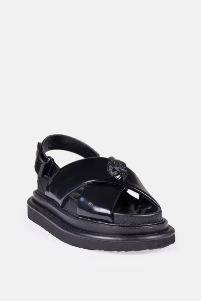Kurt Geiger skórzane sandały damskie Orson  Cross Strap 20289003090 czarne 