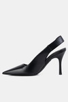 FURLA czółenka na obcasie z otwartą piętą Sign Slingback T.90 czarne