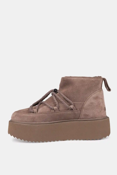 INUIKII śniegowce skórzane Classic Low Platform 75204-004 Taupe
