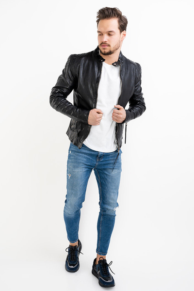 Tigha kurtka skórzana męska krótka Paddy