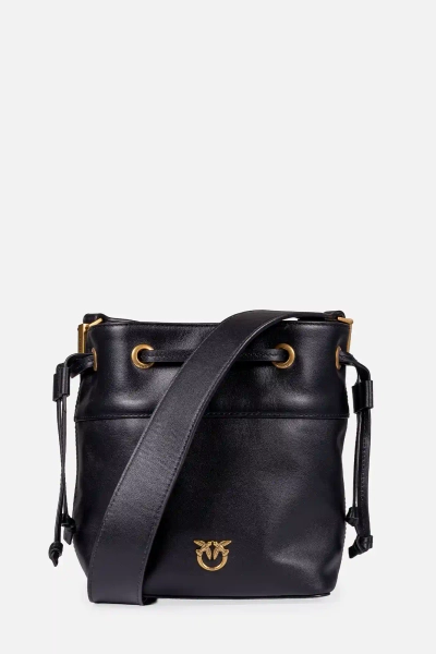 PINKO mini worek skórzany Secchiello 104303A0QO czarny