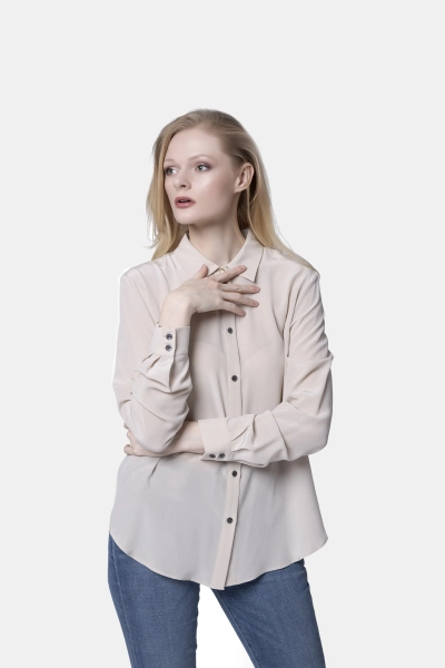 PINKO koszula jedwabna Crackers beżowa