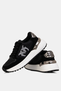 PINKO sneakersy skórzane Gem 07 czarne