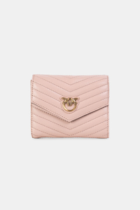 Pinko Portfel różowy Compact Wallet M