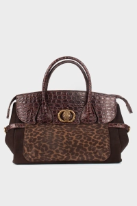 Kurt Geiger torebka kuferek Chelsea Tote Dk Brn brązowa