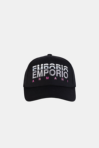 Emporio Armani  Czapka z daszkiem z grafiką logo czarna 637212 0A500 00020 