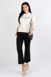  Karl Lagerfeld Bluza biała z napisami Hotel Karl Sweatshirt