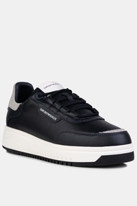 EMPORIO ARMANI Sneakersy SNK MFA+COW SUEDE+TU czarne