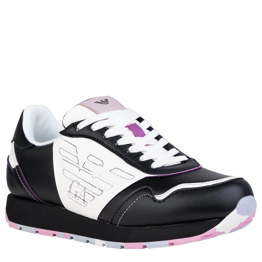 EMPORIO ARMANI Sneakersy z kolorową podeszwą X3X159 XF670 S187 czarne