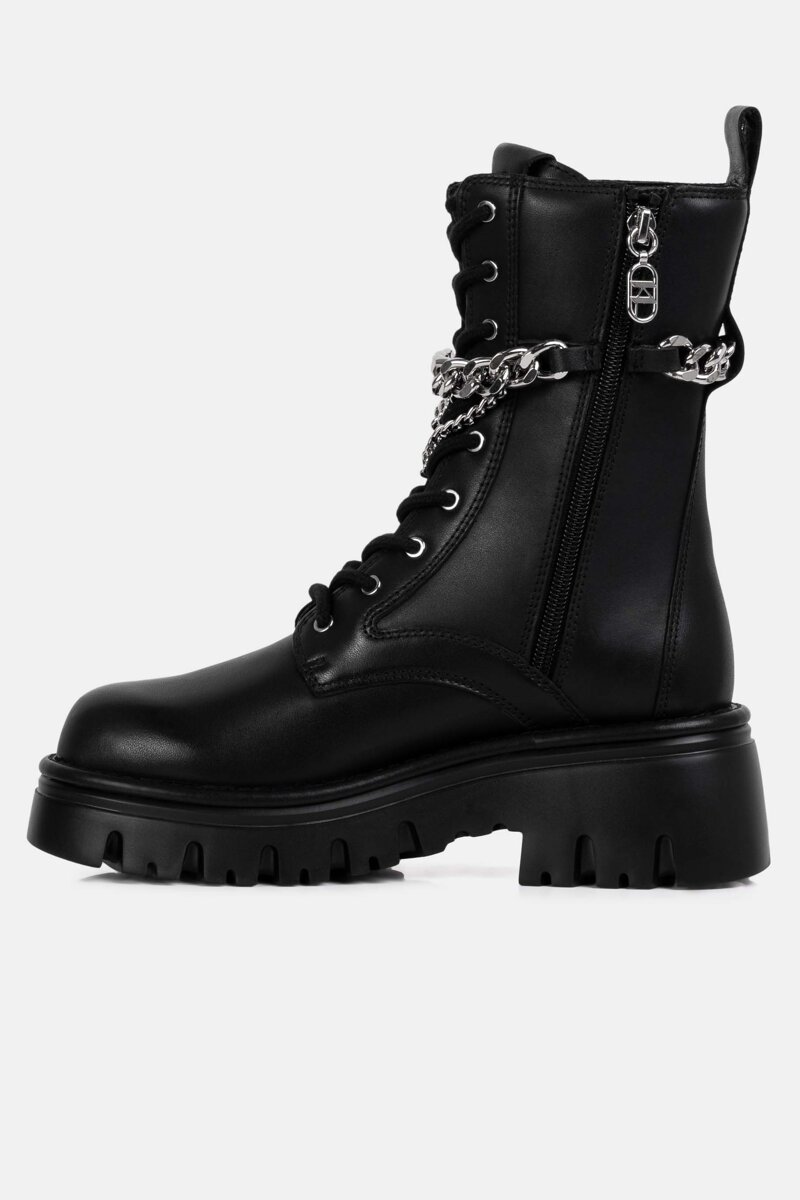 Karl Lagerfeld buty z łańcuchem KOMBAT KC Hi Lace Chain czarne