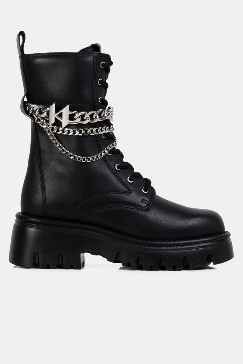 Karl Lagerfeld buty z łańcuchem KOMBAT KC Hi Lace Chain czarne