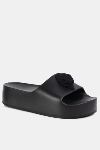 Klapki damskie Eagle Chunky Slide czarne Kurt Geiger 