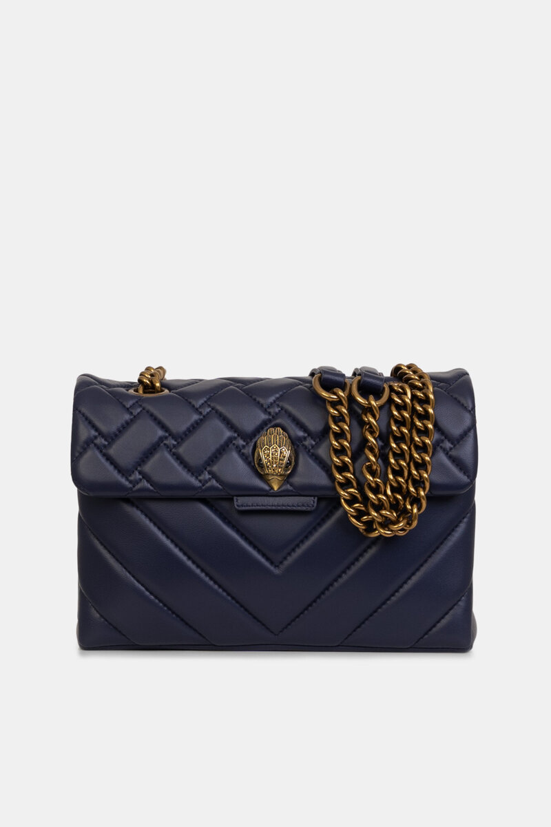 Kurt Geiger torebka na ramię Leather Kensington Bag Navy 3586284109 