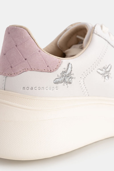 MOACONCEPT Sneakersy skórzane białe