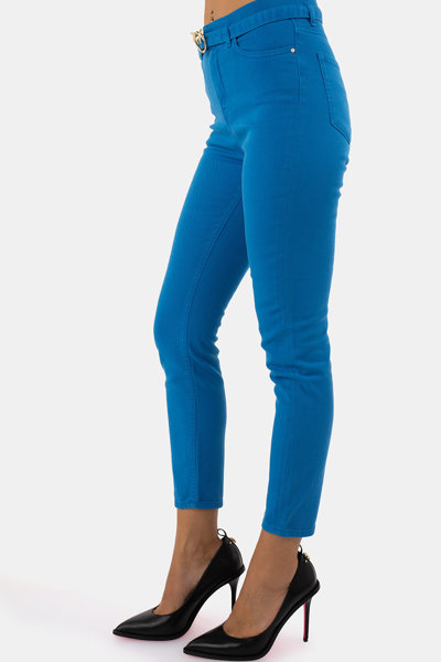 PINKO Jeansy skinny fit z paskiem niebieskie SUSAN 13