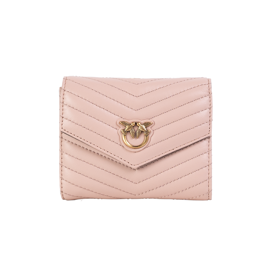 Pinko Portfel różowy Compact Wallet M