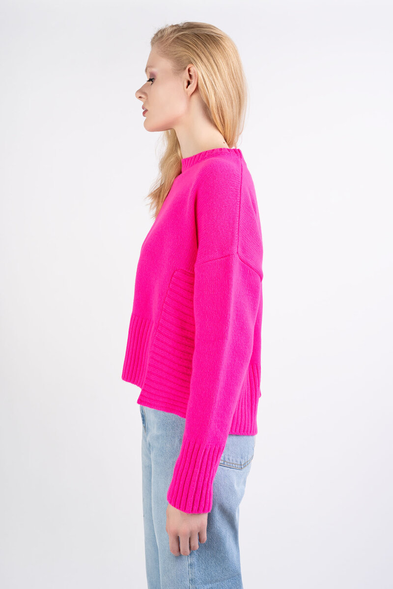Pinko sweter różowy oversize Armadillo