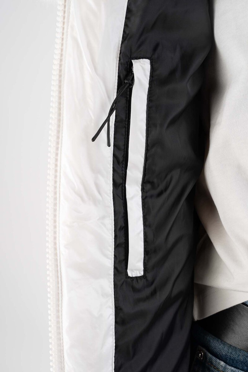 ROCKANDLUBE biała kurtka puchowa z kaputurem Catie FX Jacket