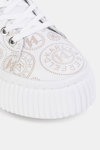 KARL LAGERFELD Sneakersy Kreeper Lo Ring Logo Lthr białe