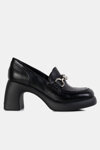 Karl Lagerfeld Loafersy na obcasie ASTRAGON Klasp czarne