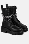 Karl Lagerfeld buty z łańcuchem KOMBAT KC Hi Lace Chain czarne