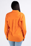 PINKO Koszula z mini logo pomarańczowa Bridport