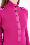 PINKO Sweter różowy z wycięciem Ambassador Maxi