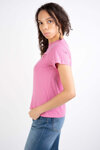 PINKO T-shirt różowy z nadrukiem logo TREVIGLIO 1