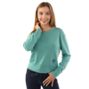 PINKO sweter zielony z haftem logo MARMILLA